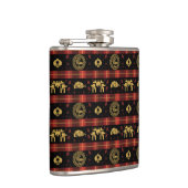 Chinees Nieuwjaar van Tiger Red Check Pattern Heupfles (Rechts)