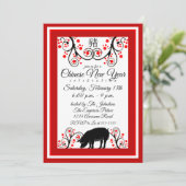 Chinees Nieuwjaar Varken en Bloemenboom Kaart (Staand voorkant)