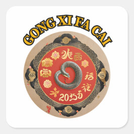 Chinees nieuwjaar vierkante sticker
