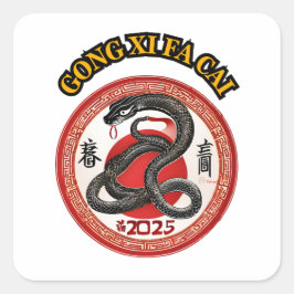 Chinees nieuwjaar vierkante sticker