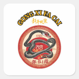 Chinees nieuwjaar vierkante sticker