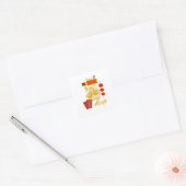 Chinees nieuwjaar vierkante sticker (Envelop)