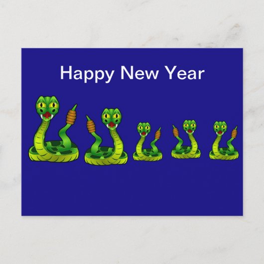 Chinees Nieuwjaar Vietnamees Tet Jaar van de Slang Feestdagenkaart (Voorkant)
