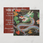 Chinees nieuwjaar voor Bright Aziatische draak Kaart (Voorkant / Achterkant)