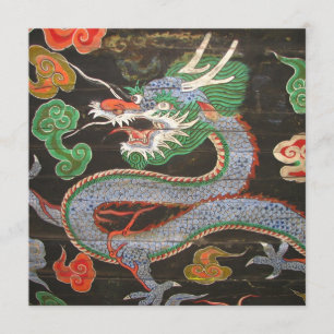 Chinees nieuwjaar voor Bright Aziatische draak Kaart