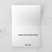 Chinees Nieuwjaar zegeningen gouden rode kaart (Binnen)