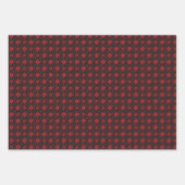 Chinees nieuwjaar zwart en rood patroon inpakpapier vel (Voorkant 3)