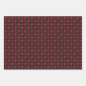 Chinees nieuwjaar zwart en rood patroon inpakpapier vel (Voorkant 2)