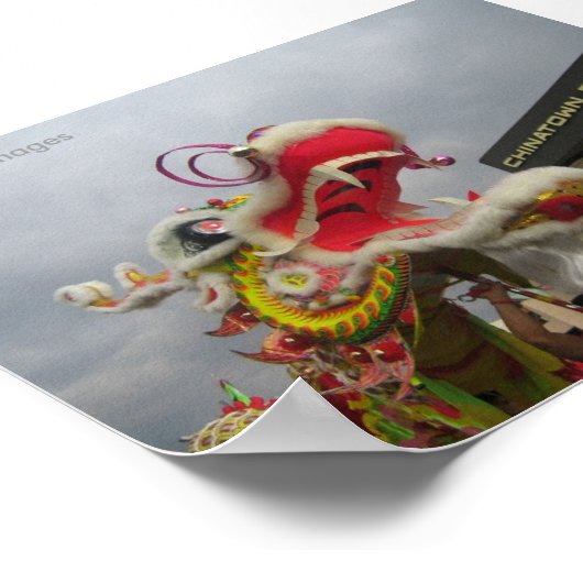 Chinees nieuwjaardraak-Poster Poster (Hoek)