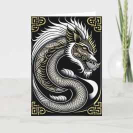 Chinees nieuwjaardraak-Wenskaart Kaart