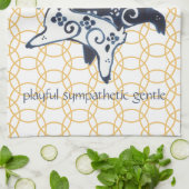 Chinees nieuwjaars dierentuin theedoek (Gevouwen)