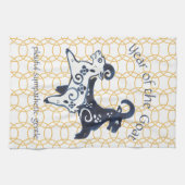 Chinees nieuwjaars dierentuin theedoek (Horizontaal)