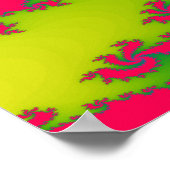 Chinees nieuwjaars drakenfractaal Poster (Hoek)