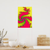 Chinees nieuwjaars drakenfractaal Poster (Keuken)