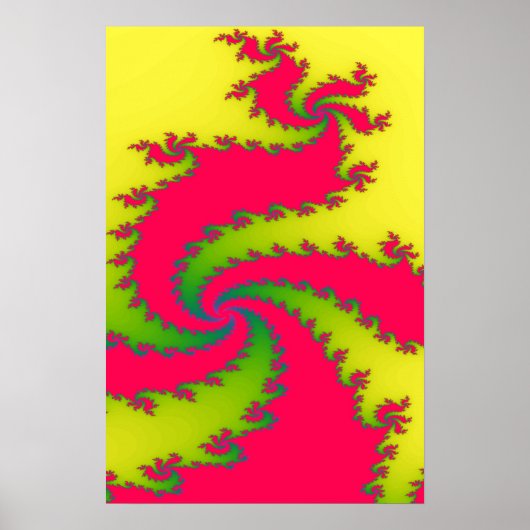 Chinees nieuwjaars drakenfractaal Poster (Voorkant)