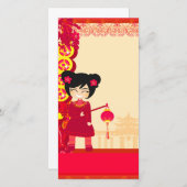 Chinees Nieuwjaars Foto Kaart (Voorkant / Achterkant)