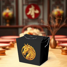 Chinees Nieuwjaars Gouden Paard- Bedankdoosjes