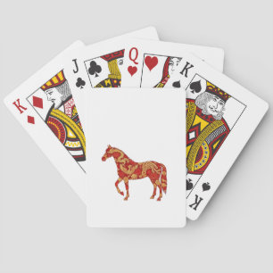 Chinees Nieuwjaars Paard met Draak Phoenix Pokerkaarten