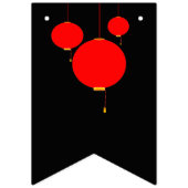 Chinees nieuwjaars rode zwarte en gouden banner Bu (Tweede vlag)