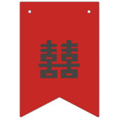 Chinees nieuwjaars rode zwarte en gouden banner Bu (Derde vlag)