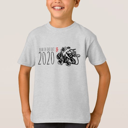 Chinees nieuwjaarsblad met kartonnen kartonnen vel t-shirt (Voorkant)