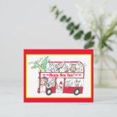 Chinees nieuwjaarsbus - Jaar van het Briefkaart va (Staand voorkant)