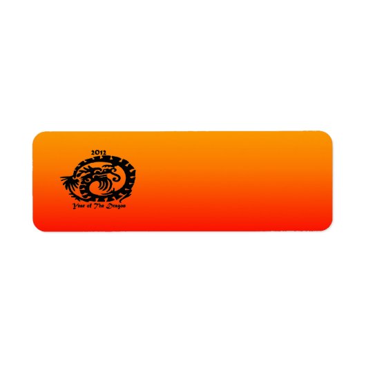 Chinees nieuwjaarsdraak 2012 etiket (Voorkant)