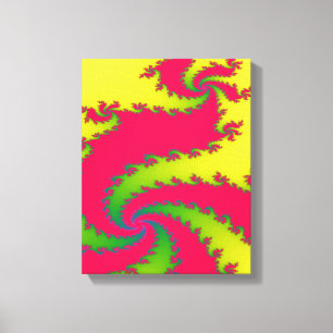Chinees Nieuwjaarsdraak Fractal Canvas Afdruk