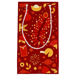 Chinees nieuwjaarsfeest rood goud klein cadeauzakje