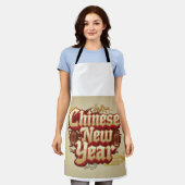 Chinees Nieuwjaarsfeest Schort (Gedragen)