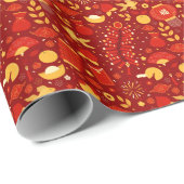 Chinees nieuwjaarsfeestartikel cadeaupapier (Rol Hoek)