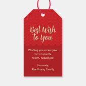 Chinees/Nieuwjaarsgeschenklabel Cadeaulabel (Achterkant)