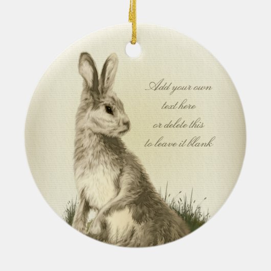 Chinees nieuwjaarskonijn - Gepersonaliseerd sierli Keramisch Ornament (Achterkant)