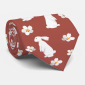 Chinees nieuwjaarskonijnenpatroon stropdas (Opgerold)