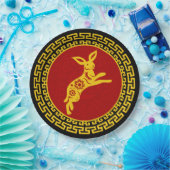 Chinees nieuwjaarskonijnensierlijk papieren bordje (Feest)