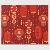 Chinees nieuwjaarslamppapier cadeaupapier (Vlak)