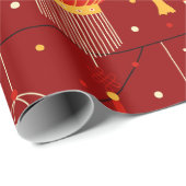 Chinees nieuwjaarslamppapier cadeaupapier (Rol Hoek)
