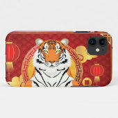 Chinees nieuwjaarsontwerp met tijger Case-Mate iPhone case (Achterkant (horizontaal))