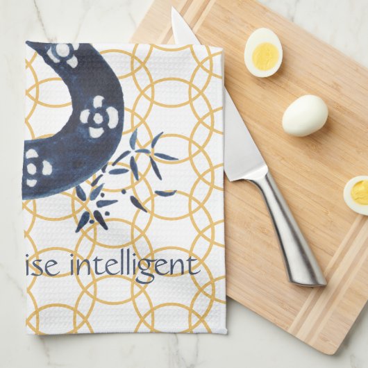 Chinees nieuwjaarsslang dierentuin minimaal theedoek (Quarter Fold)