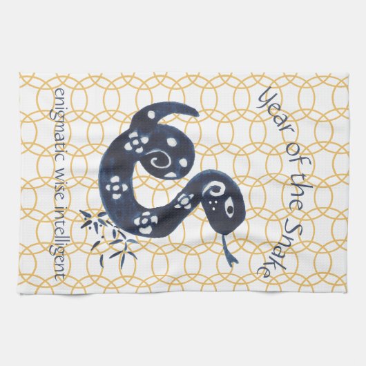 Chinees nieuwjaarsslang dierentuin minimaal theedoek (Horizontaal)