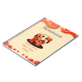Chinees Notitieboek rood en beige (Linkerzijde)