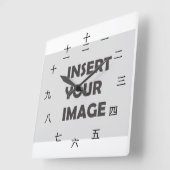 Chinees Numerieke karakter (Zwarte doopvont) Vierkante Klok (Hoek)