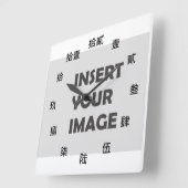 Chinees Numerieke karakter (Zwarte doopvont) Vierkante Klok (Hoek)