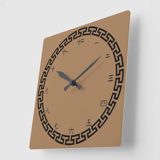 Chinees nummer met grens vierkante klok (Hoek)