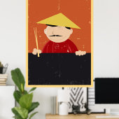 Chinees of Vietnamees omhulsel met Poster van leve (Thuiskantoor)