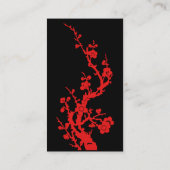 Chinees ontwerpprofiel rood visitekaartje (Achterkant)