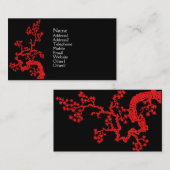 Chinees ontwerpprofiel rood visitekaartje (Voorkant / Achterkant)