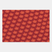 Chinees Oosters Rood Goud Gouden Zodiac Aziatisch Inpakpapier Vel (Voorkant)