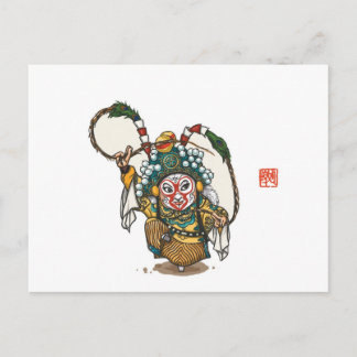 Chinees Opera Karakter Briefkaart - Sun Wukong