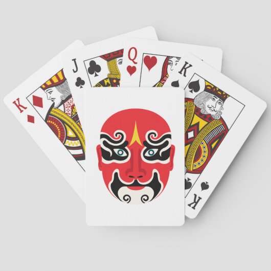 Chinees Opera Masker Pokerkaarten (Achterkant)